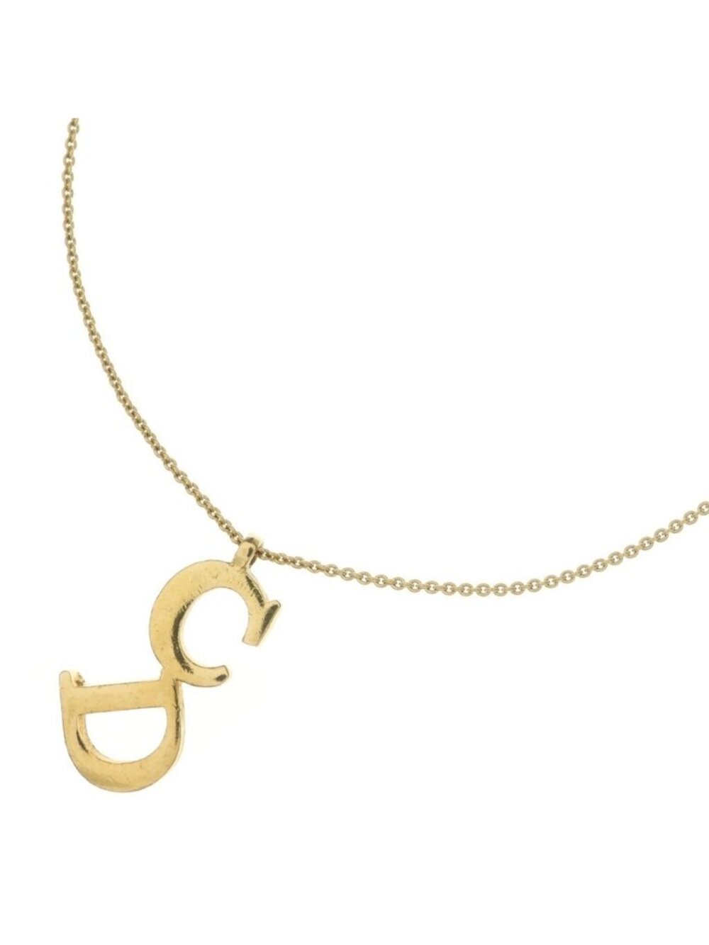 Dior CD Logo Necklace Gold